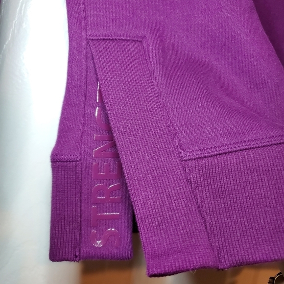 ATHLETA GIRL “Inner Strength” Funnel Neck Sweatshirt Purple Sz 10 - Picture 4 of 8